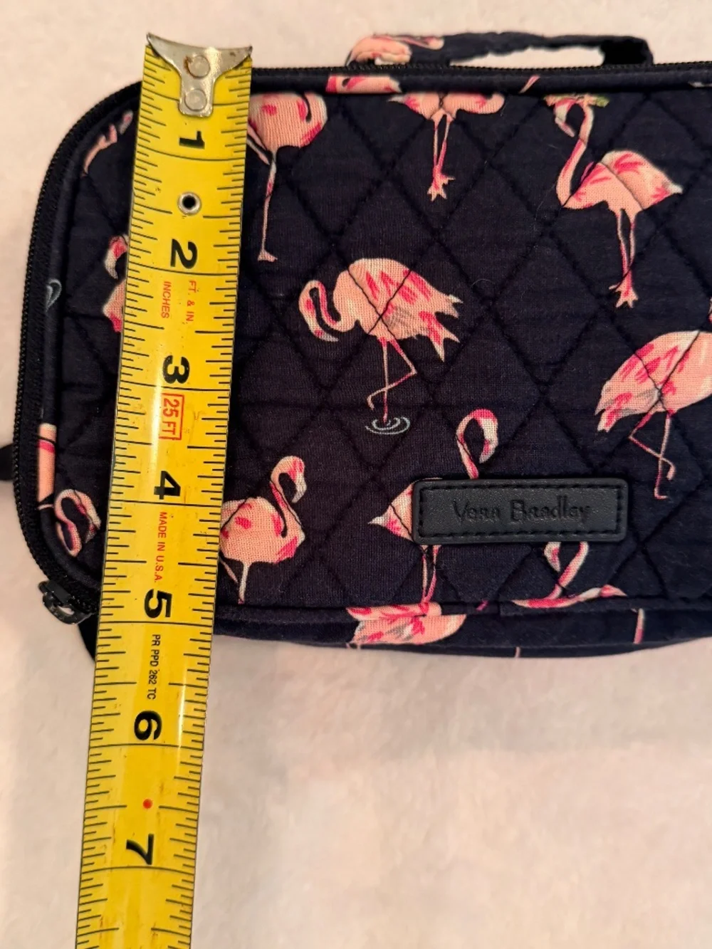 Vera Bradley Double Compartment Flamingo Fiesta Makeup Bag